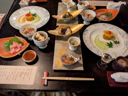 四万温泉柏旅館夕食